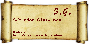 Sándor Giszmunda névjegykártya
